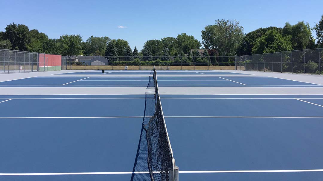 East Michigan Tennis Court Installation